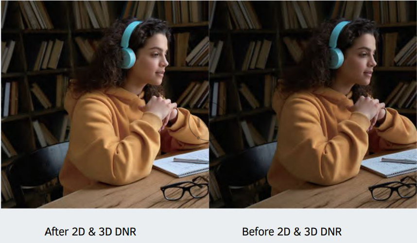 Công nghệ DNR 2D & 3D mang lại hình ảnh sắc nét, rõ ràng