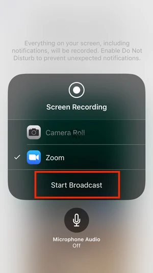 Cách chia sẻ màn hình trong cuộc họp zoom trên iOS