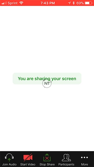 Cách chia sẻ màn hình trong cuộc họp zoom trên iOS