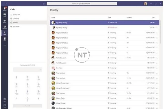 Xem các cuộc gọi nhỡ và thư thoại trong Microsoft Teams