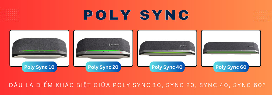 Poly Sync | Loa hội nghị USB/ Bluetooth thông minh cao cấp