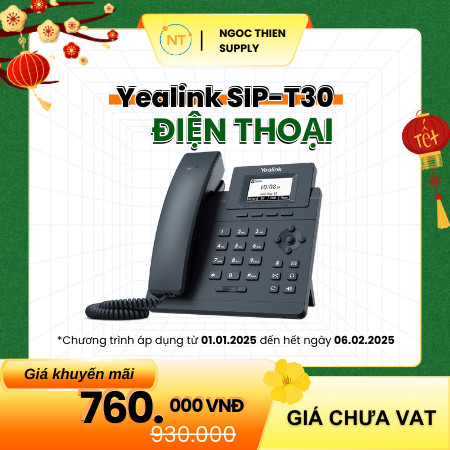 Điện thoại Yealink SIP-T30 930.000 VNĐ GIẢM CHỈ CÒN 760.000 VNĐ