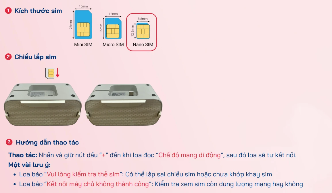 Cách kết nối loa Tingee Box với sim 4G