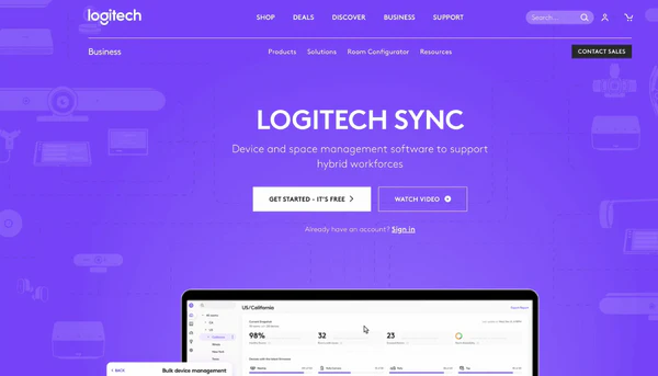 Tinh chỉnh âm thanh và video thông qua Logitech Sync