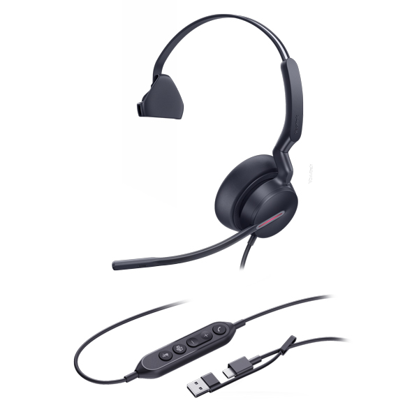 Tai nghe có dây USB Yealink UH46 Mono Teams USB-C/A | 1308184