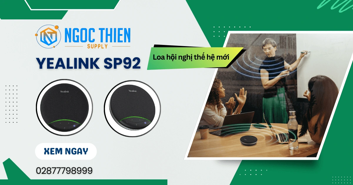 Yealink SP92: Loa hội nghị thế hệ mới, âm thanh hỗ trợ AI