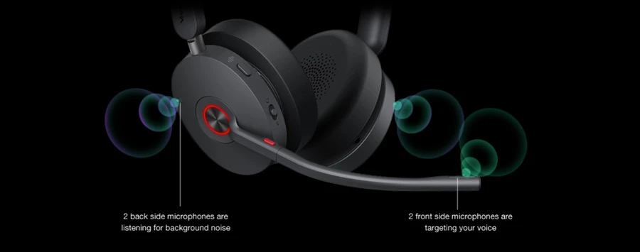 Yealink WH68 Hybrid - Công nghệ khử tiếng ồn 4 micrô