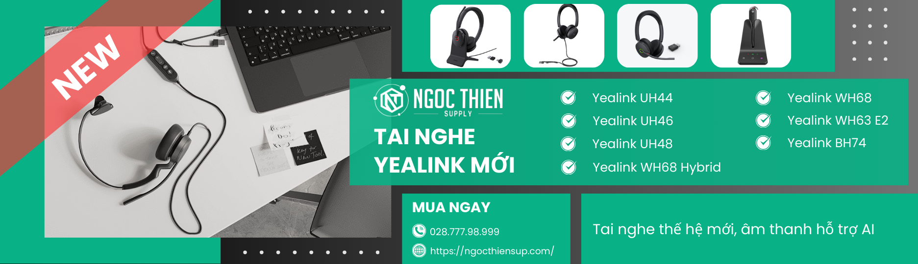 Khám phá các dòng tai nghe Yealink mới phát hành 2025