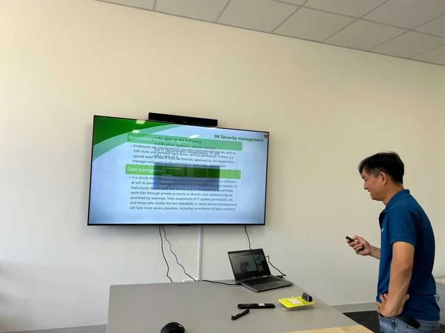 Một số hình ảnh thực tế về dự án hệ thống họp trực tuyến cho một doanh nghiệp tại Huyện Vân Canh, Gia Lai