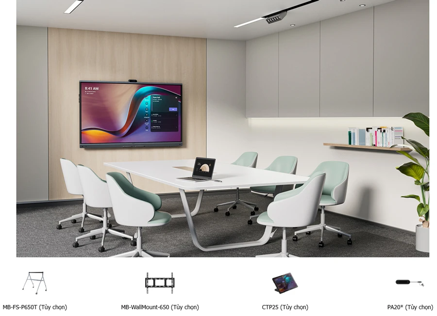 Yealink MeetingBoard 65 Pro dành cho phòng nhỏ (1-6 người)