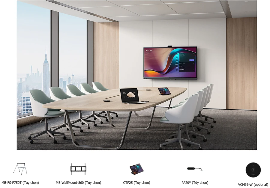 Yealink MeetingBoard 75 Pro dành cho phòng nhỏ (6-12 người)