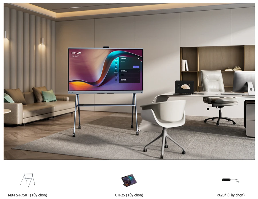 Yealink MeetingBoard 75 Pro dành cho không gian mở và văn phòng điều hành