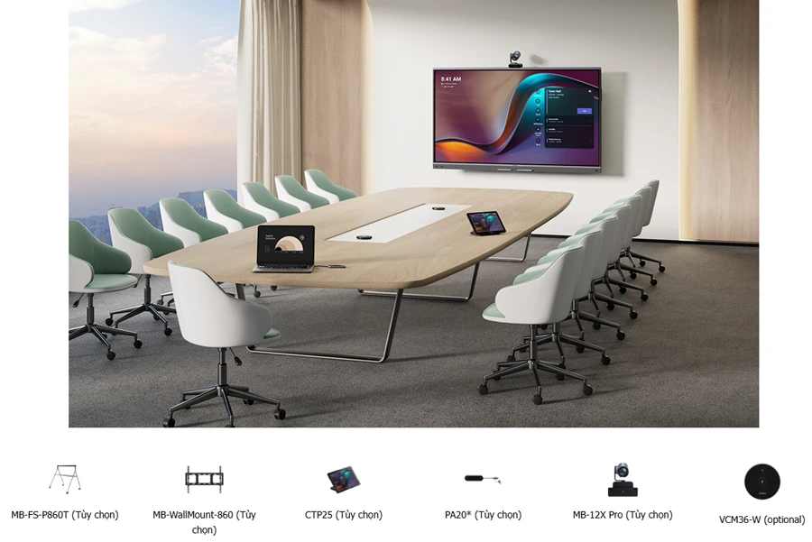 Yealink MeetingBoard 86 Pro dành cho phòng lớn (12-20 người)