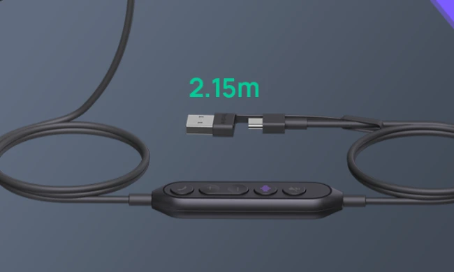 Yealink Uh46 - Cable Feet: Chiều dài cáp 2,15 mét giúp kết nối thuận tiện hơn