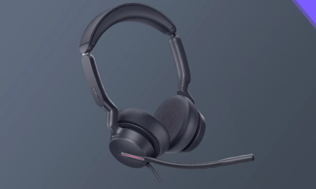 Yealink Uh46 - Design: Thiết kế cong tổng thể giúp giảm lực kẹp trong khi vẫn duy trì độ ổn định, mang lại sự thoải mái hơn khi đeo trong thời gian dài.