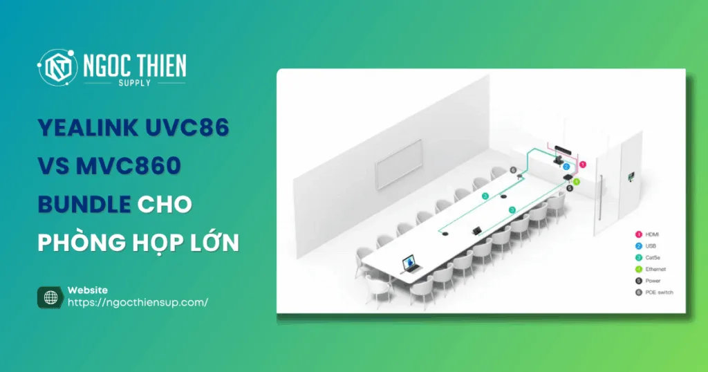 Yealink UVC86 vs MVC860 Bundle cho phòng họp lớn