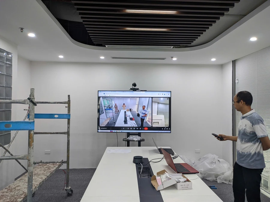 Một số hình ảnh thực tế về dự án hệ thống họp trực tuyến cho một công ty tại quận Hai Bà Trưng, Hà Nội