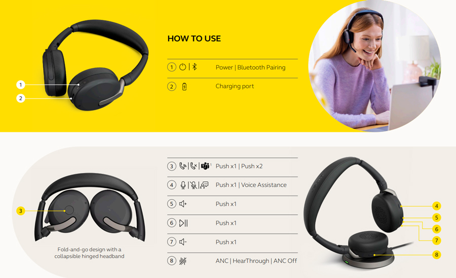Cách sử dụng Jabra Evolve2 65 Flex