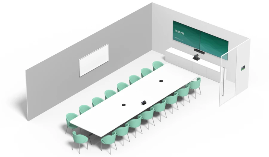 Sơ đồ giải pháp tích hợp âm thanh có dây cho phòng lớn MVC860 - Sơ đồ 3D