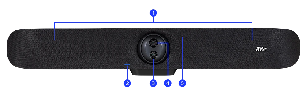 Mặt trước camera hội nghị Aver VB370A