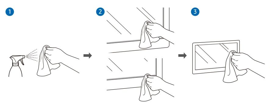 Vệ sinh bề mặt và màn hình - Trước khi sử dụng Samsung WAF Series