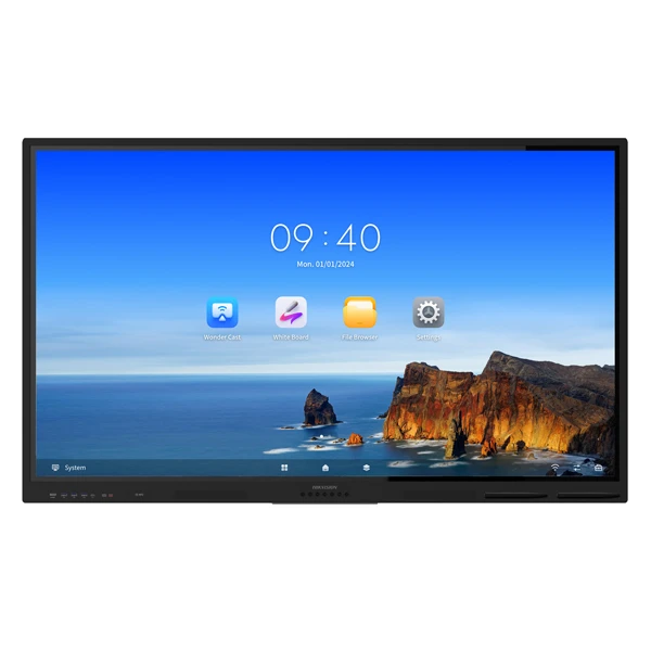 Màn hình tương tác thông minh Hikvision DS-D5B86RB/EL 86 inch. Tích hợp đầy đủ tính năng tương tác và chia sẻ, trợ thủ đắc lực cho hội họp và dạy học.