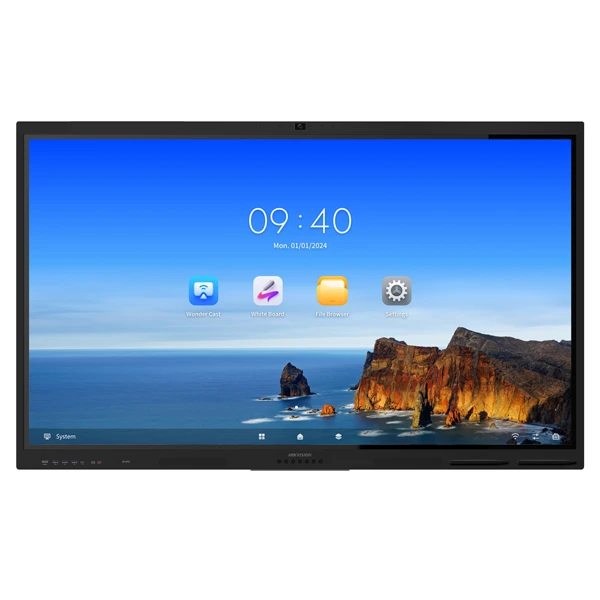 Màn hình tương tác Hikvision DS-D5B86RB/FL 86 inch tích hợp camera 48MP & micro, Android 13, cảm ứng 40 điểm chạm, chia sẻ không dây, hiển thị 3840×2160 sắc nét