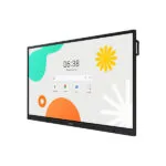 Màn hình tương tác Samsung WAF Series hiển thị giao diện Android, thiết kế viền mỏng hiện đại.