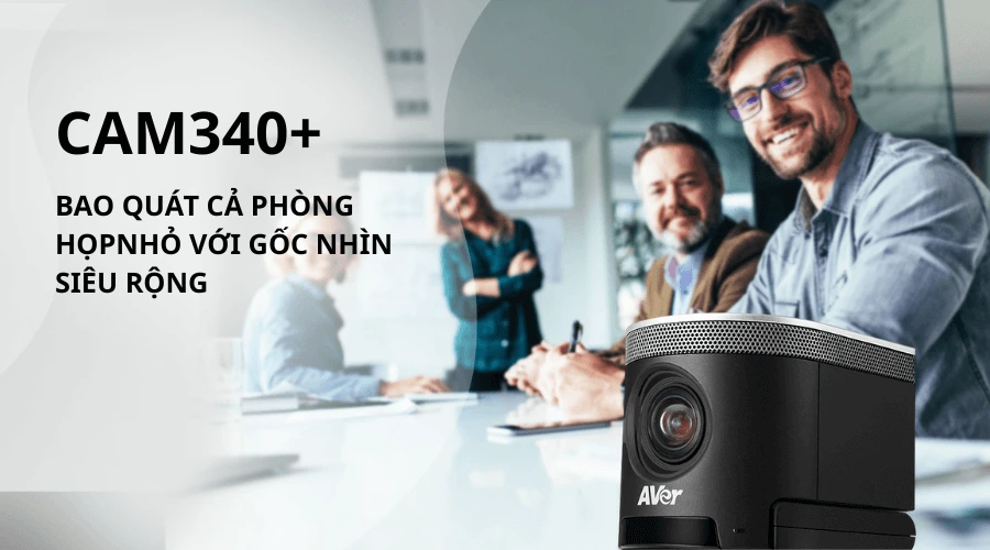 Camera hội nghị AVer CAM340+ - Dành cho phòng họp 1 - 5 người