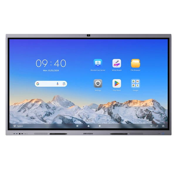 Màn hình tương tác Hikvision DS-D5C86RB/B 86 inch 4K UHD, cảm ứng đa điểm, tích hợp camera và micro, hỗ trợ Android và Windows