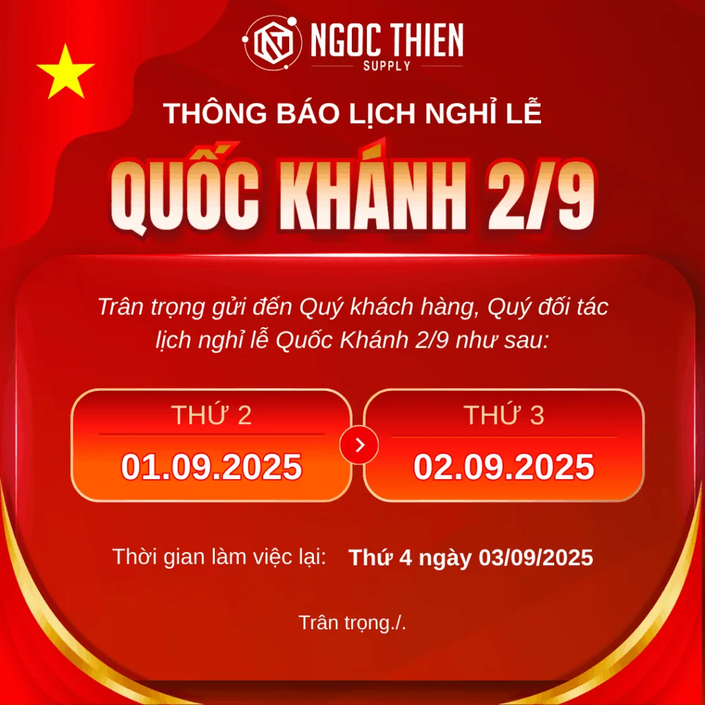 Ngọc Thiên thông báo nghỉ lễ Quốc Khánh 2/9/2025