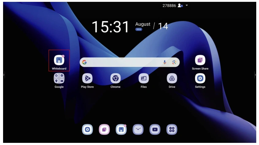 ứng dụng Whiteboard trên Samsung WAF