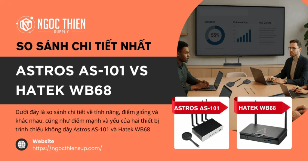 So sánh thiết bị trình chiếu không dây Astros AS-101 và Hatek WB68 – phân tích chi tiết tính năng, ưu nhược điểm cho phòng họp hiện đại