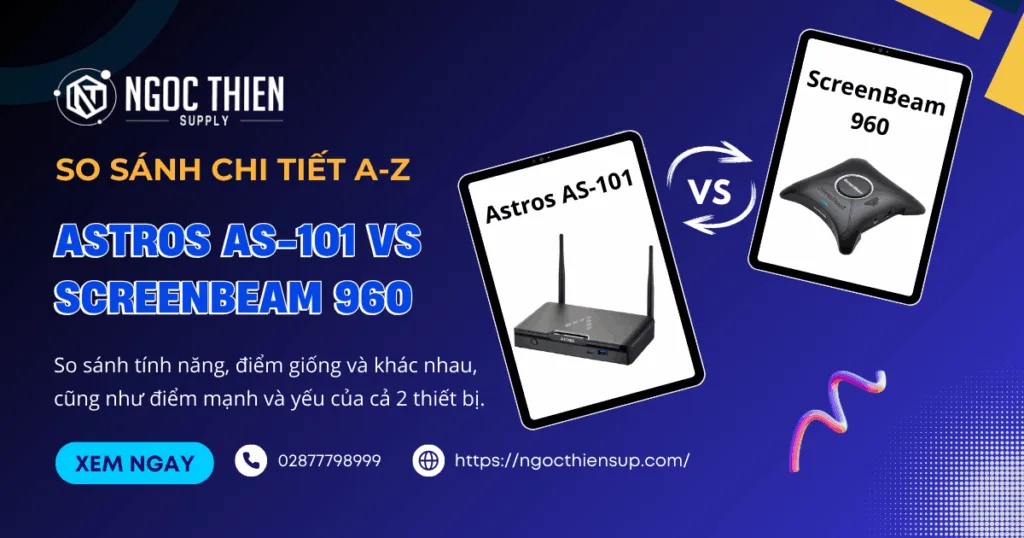 So sánh chi tiết Astros AS-101 và ScreenBeam 960 về tính năng, điểm mạnh và hạn chế.