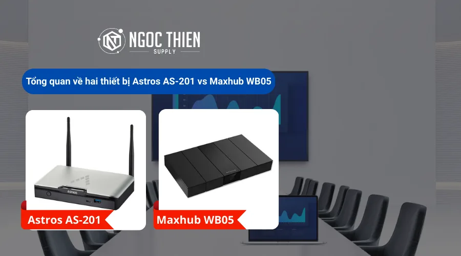 Tổng quan về hai thiết bị Astros AS-201 vs Maxhub WB05