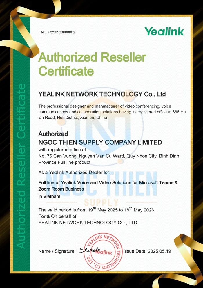 Ngọc Thiên – Đối tác ủy quyền Yealink tại Việt Nam