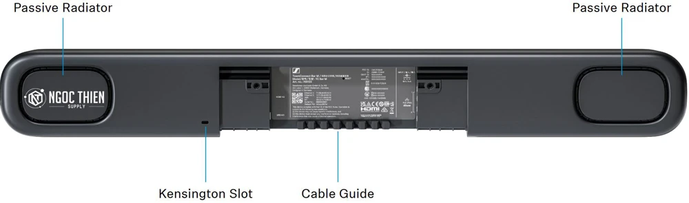 Mặt sau camera hội nghị Sennheiser TeamConnect Bar M