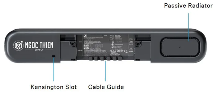 Mặt sau Sennheiser TeamConnect Bar S