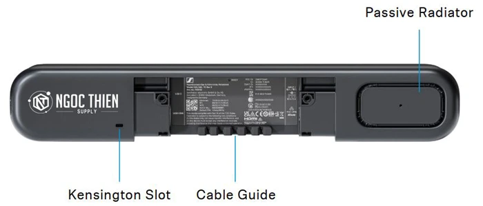 Mặt sau Sennheiser TeamConnect Bar S