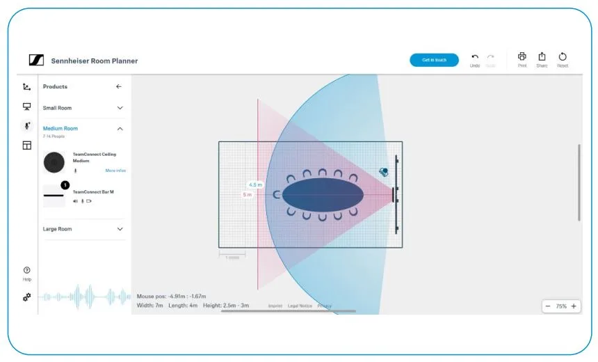 Thiết lập hiệu quả – Sennheiser Room Planner