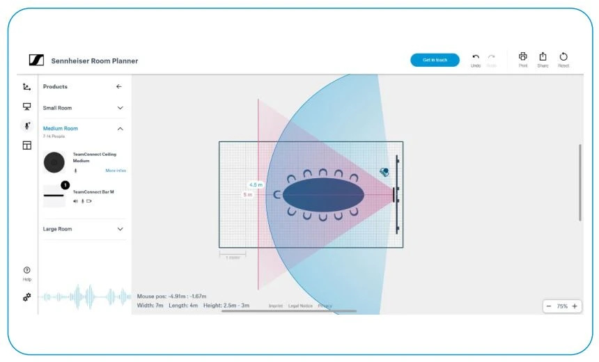 Thiết lập hiệu quả – Sennheiser Room Planner