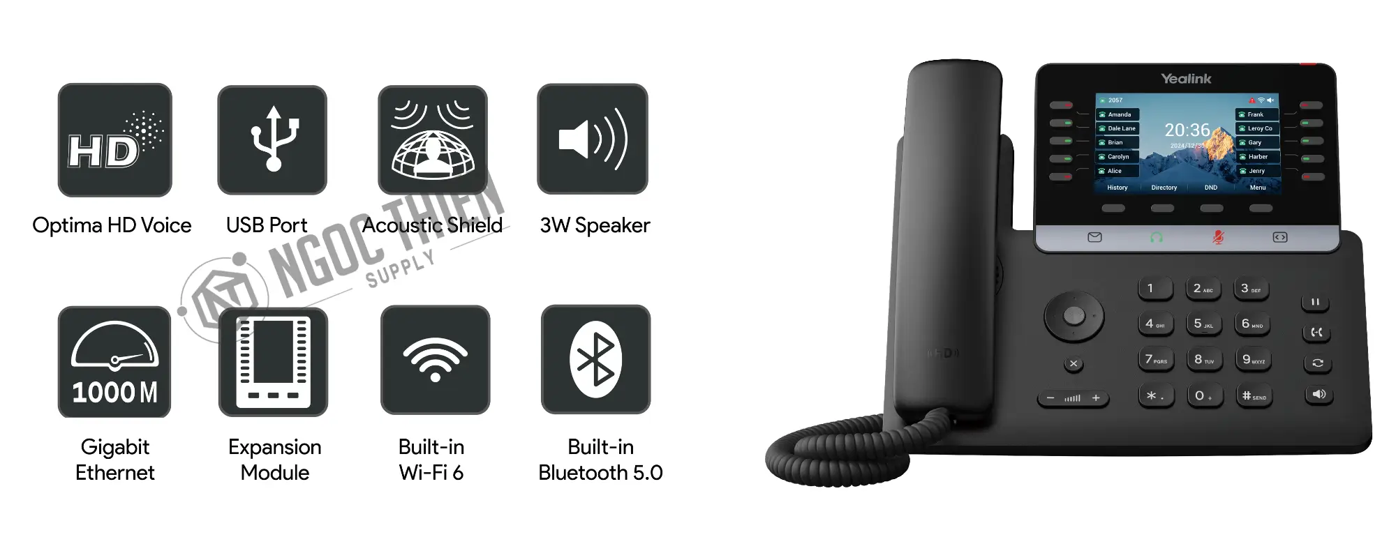 Thông số kỹ thuật của Yealink SIP-T74W