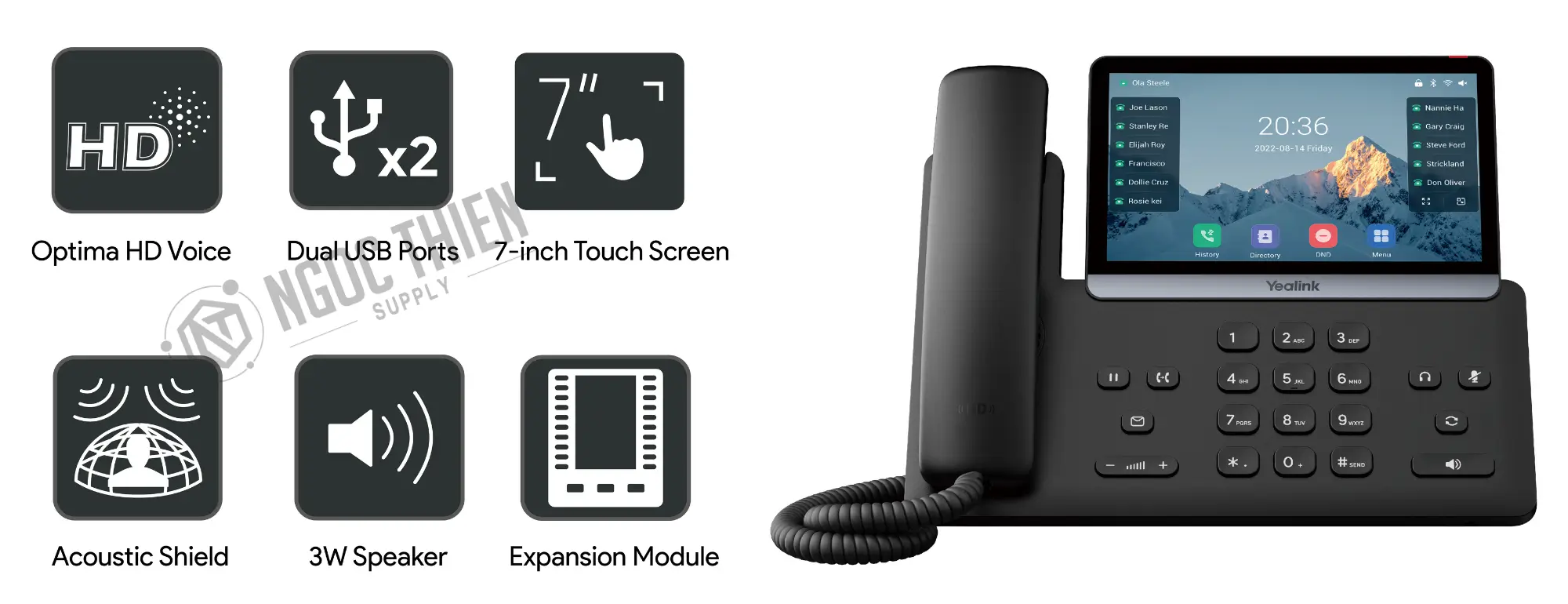 Thông số kỹ thuật của Yealink SIP-T77U