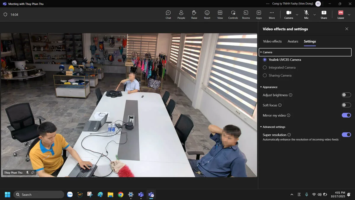Một số hình ảnh thực tế về dự án hệ thống họp trực tuyến cho công ty dệt may tại Tam Hiệp, Đồng Nai