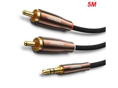 Cáp audio âm thanh 3.5mm ra 2 RCA dài 5M Ugreen 80849