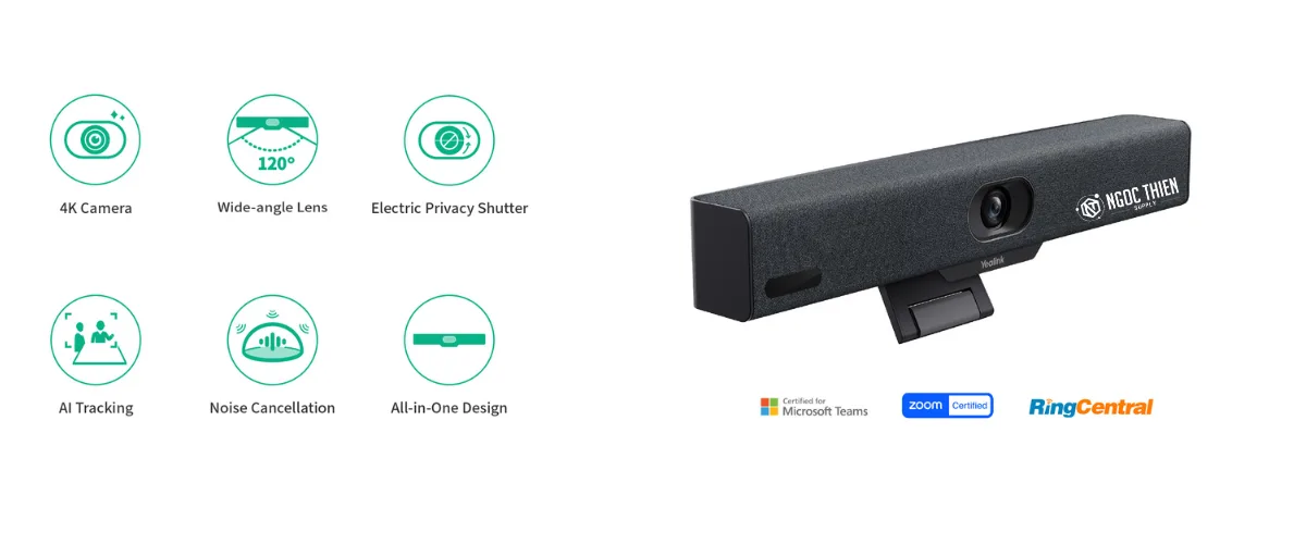 Yealink MeetingBar A10 - Cho phòng họp nhỏ & không gian họp nhóm