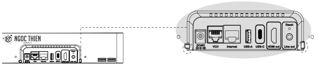 Tìm hai khe ở mặt sau của A25