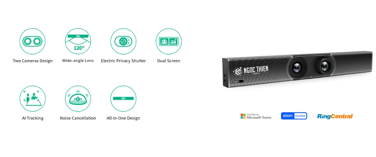 Yealink MeetingBar A30 - Lý tưởng cho phòng họp vừa