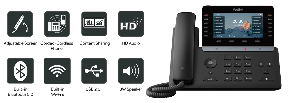 Các tính năng và lợi ích chính của Yealink SIP-T85W