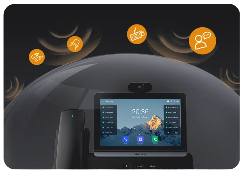 Yealink SIP-T88 Series với tính năng Lá chắn âm thanh tối ưu